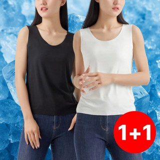 에센토 시원한 여성 쿨나시 심리스 민소매 1+1
