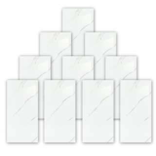 헤인느 붙이는 방수 인테리어 타일 대리석 시트지 폼블럭 포인트 벽지 10개, 화이트에코