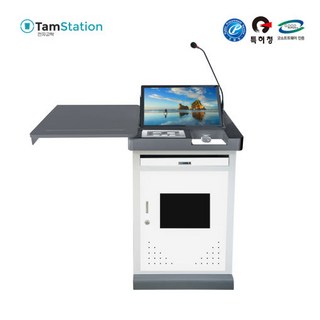 스마트 전자교탁 TT-230A 판서모니터 활용 모습