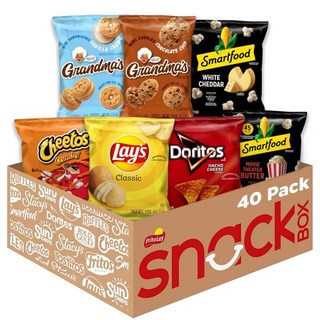 Frito Lay 과자 칩 프리토 레이 얼티밋 스낵타임 믹스 할머니의 간식과 클래식 스낵 포함 40개입 포장 디자인은 변경될 수 있음, 얼티밋 스낵 & 쿠키, 40개 (1팩)