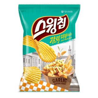 오리온 스윙칩 갈릭디핑소스맛, 124g, 1개