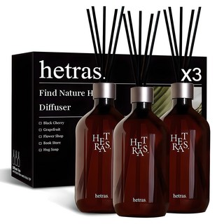헤트라스 프리미엄 대용량 디퓨저, 허그솝, 3개