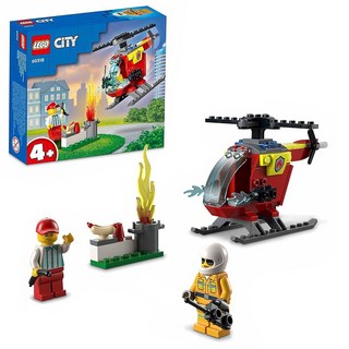 LEGO 레고 City Fire Helicopter 60318 Building Kit for Kids Aged 4;Firefighter;Vendor Minifigures 200, LEGO 레고 City Fire Helicopter 6