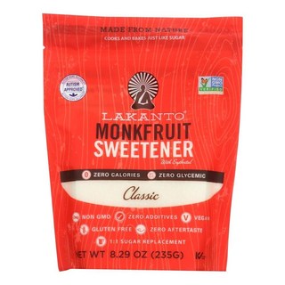 Lakanto 무설탕 클래식 몽크프루트 감미료 235g(8oz) - 케이스당 8개. 8, 235g, 8개