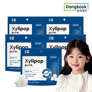 동국제약 핀란드산 무설탕 자일리톨 100% 캔디 자일리팝 퓨어 파우치, 150g, 1세트