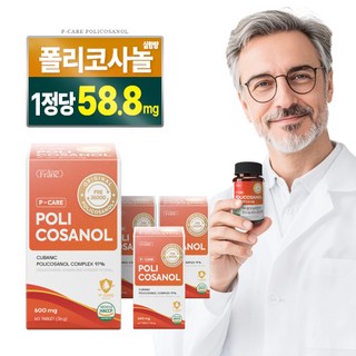 P-케어 폴리코사놀 117.6mg [순도 98.1%] 정품, 4개, 60정