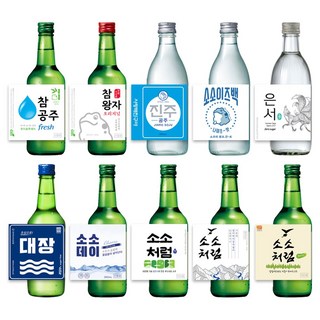 소주 라벨 스티커 참이슬 후레쉬 진로 처음처럼 대선 좋은데이 포토 사진, 6번 대선 기본