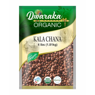Dwaraka Organic Bengal Gram Whole Kaala Chana Lent Dwaraka 유기농 벵골 그램 전체 카알라 차나 렌즈콩 USDA 유기농(4파운드/1.8, 1개, 1.81kg