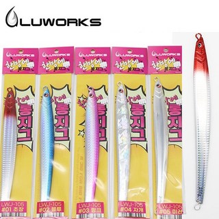 180g 200g 250g 300g 350g 루웍스 LWJ-105 한방에 롱지그 롱 메탈 지그 방어 부시리 대구 지깅 낚시, LWJ-105 180g 02블루, 1개