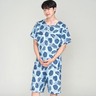 이라인 그린인견 카니퍼 남성 인견잠옷 세트