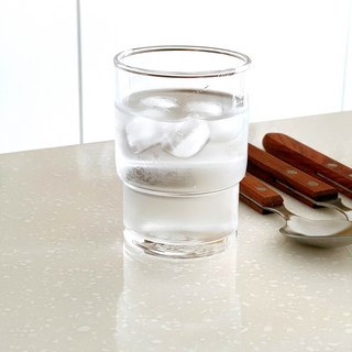 도요사사키 세로라인 스텍 유리컵 물컵 주스컵 우유컵 카페컵 L 250ml, 1개