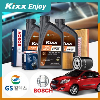 젠트라 1.2 가솔린 킥스 파오1 0W30 엔진오일필터세트 4리터, 1개