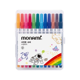 모나미 12색 슈퍼 싸인펜 사인펜, 2개