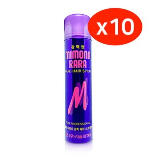 (10개)서울화장품 미모나 라라 강력 헤어 스프레이 300ml x10개/강력한 셋팅력 모과향, 10개