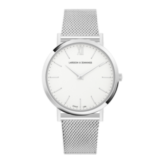 라르손앤제닝스 루가노 MILANESE 40MM 실버 새틴 화이트 손목시계