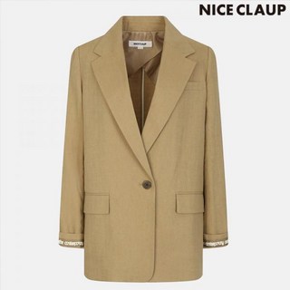 나이스클랍 린넨 블랜디드 더블 자켓 N222MWJ325 봄 가을 자켓