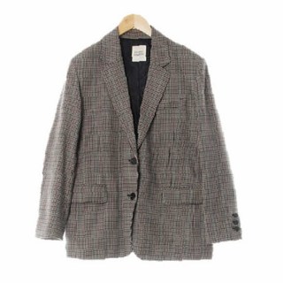 스튜디오톰보이 밝은펜넬시드 체크 울믹스 투버튼블레이저 새로빈티지