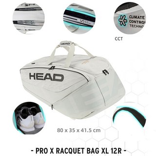 HEAD Pro-조코비치 코트 가방 테니스 배낭 6R 12R 라켓 대용량, 01 Pro X 12R