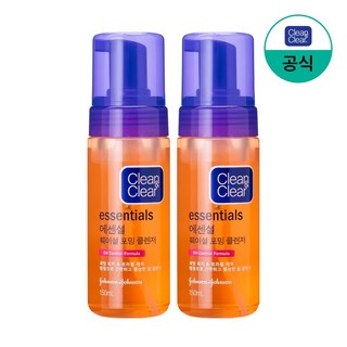 클린앤클리어 에센셜 훼이셜 포밍 클렌징 폼, 150ml, 2개