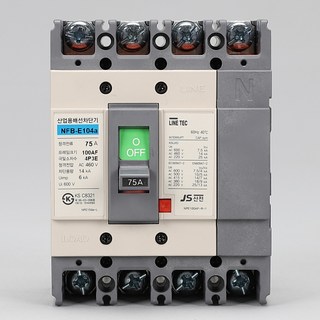 진흥전기 4P 배선용 차단기 JBS-104H 60A/75A/100A, 산업용, 75A 1개 차단기50a 4p 진흥전기 4P 배선용 차단기 JBS-104H 60A/75A/100A, 산업용, 75A 1개 차단기50a 4p