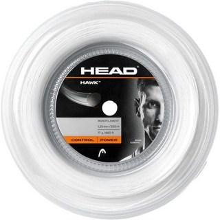 HEAD 호크 터치 테니스 라켓 끈, White Reel, 17 Gauge, 1개
