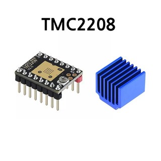 TMC2208 V3.0 스탭 모터 드라이버 모듈 (방열판 포함) 검정색 PCB, 1개