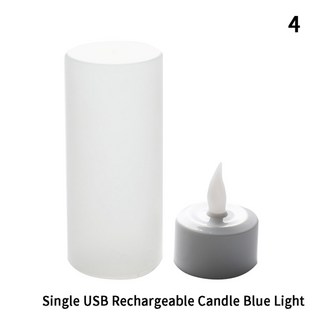 USB 충전식 없는 차 조명 촛불 LED 배터리, 4, 1개