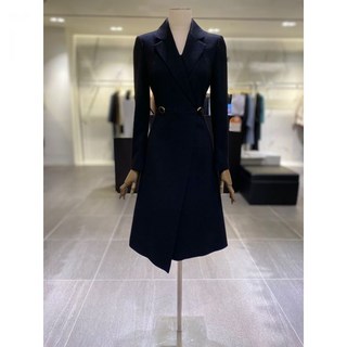 모조에스핀 테일러드 카라넥 랩스타일 원피스 S244MSE013BK