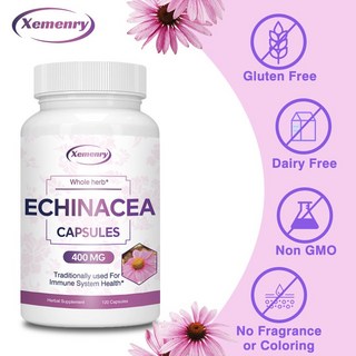 에키네시아 캡슐 400mg 면역력 강화 및 상처 회복 촉진 비GMO 채식 캡슐 120개, 1개, 30정