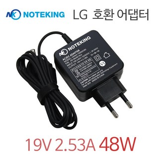 노트킹 LG 모니터 27EN43V 27M45H 19V 1.7A 32W 40W 45W 호환 일체형 아답터, NK4519L6, 1개