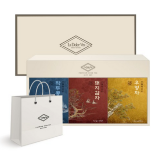 라돌체비타 프리미엄 전통차 3종 선물세트 + 쇼핑백, 작두콩차 + 돼지감자차 + 우엉차, 6세트