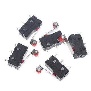10개 KW11-3Z 5A 250V 스트레이트 레버형 마이크로 리미트 스위치 SPDT 3핀, [01] Black, 1개