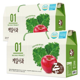 케일사과즙 2박스 60포, 2.4L