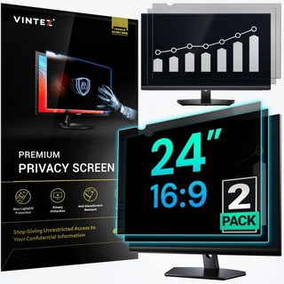 [관부가세포함] VINTEZ 30인치 16:10 와이드스크린 모니터 및 노트북용 컴퓨터 개인 정보 보호 화면, 2 pack, 24
