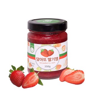 남도5일장 직접 재배한 담양 설향 딸기로 만든 딸기80% 수제 딸기잼 담아또 딸기잼 350g, 1개