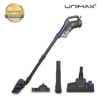 유니맥스 에어홀 멀티스틱 2in1 유선 사이클론 진공청소기, UVC-1674B, 블루