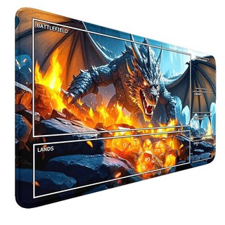 2 MTG용 플레이매트 - 스티치 엣지 TCG 61x35.6cm(24x14인치) 미끄럼 방지 드래곤 MTG 플레이매트 매끄러운 표면 고무 베이스 보드 게임 마우스 패드 트레