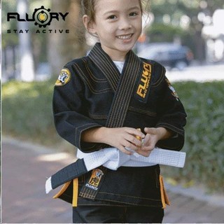 Fluory 타이거 키즈 주짓수도복 (3 컬러), 블랙 M-00, 1개