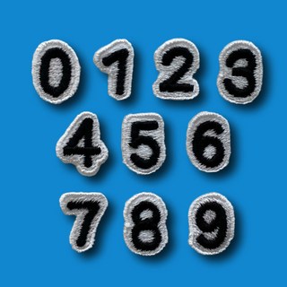 숫자 열접착 와펜 패치 0 1 2 3 4 5 6 7 8 9 DIY