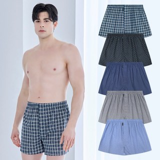 BYC 남자 순면 베이직 에센셜 트렁크 팬티 5종세트