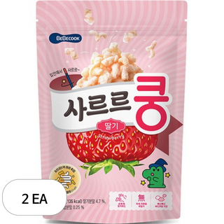 베베쿡 아기용 사르르쿵, 딸기맛, 23g, 2개