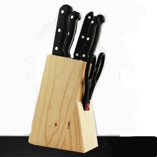 우드 칼세트 7종 칼블럭 주방 칼꽂이 가위 도마 요리 주방도구, 상세페이지 참조, 1개