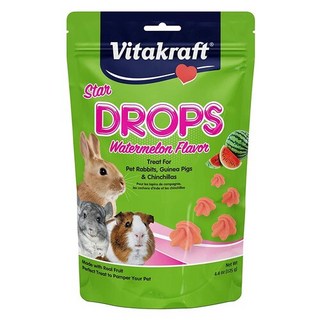 Vitakraft 비타크래프트 드롭스 설치류 간식 수박 125g 토끼 기니피그 친칠라 Drops, 1개