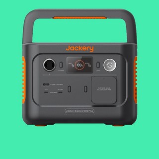 Jackery 잭커리 300plus 휴대용 리튬인산철 파워뱅크, 1개, 오렌지 그레이