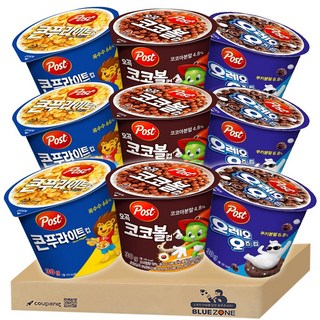 [블루존] 포스트 컵시리얼 3종 9입 세트 상세 정보