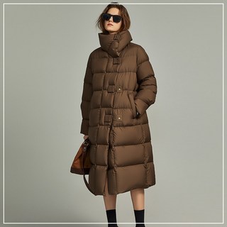 바르가 롱넥 롱패딩 다운 점퍼 빅 카라 캐주얼 아우터 오버핏 잠바