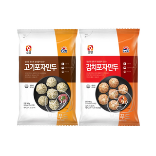[정연푸드] 사조오양 포자만두 10봉(고기5봉+김치5봉) (PC방 간식 야식 전자레인지 간편조리), 1세트, 1800g