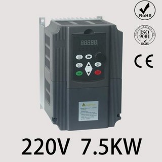 위상변환기 주파수변환기 VFD 주파수 변환기 단상 220V 입력에서 3 상 출력 속도 조절 가능 드라이브 2.2KW, [06] 220V 7.5KW, [01] 220V, [01] 220V, 1개