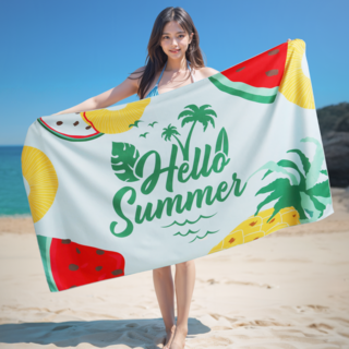 에노바 비치 타올 대형 특대형 2개세트, 01 헬로썸머, 1세트