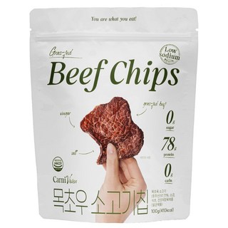 카니비비안 목초우 소고기칩, 100g, 1개, 저염(염도 0.1%)